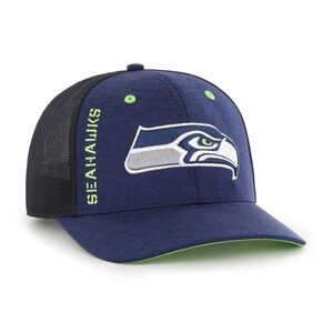47’ TROPHY NFL SEATTLE SEAHAWKS FITTED CAP HAT BLUE S/M NWT